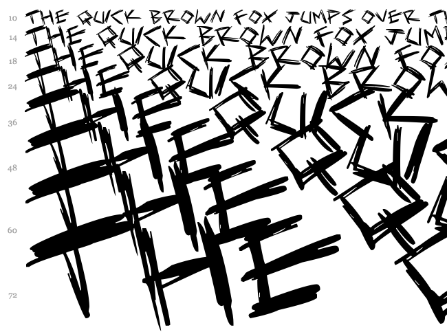 Serial Killers font waterfall